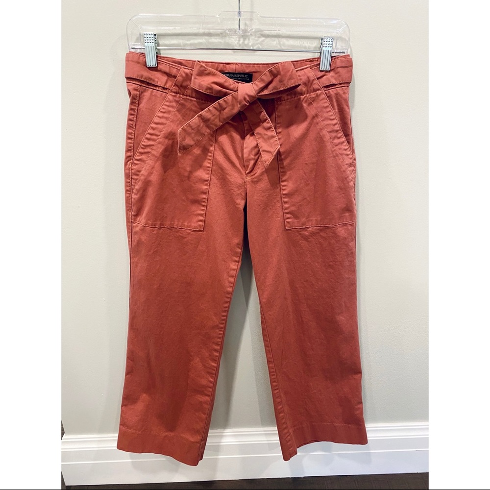 Banana Republic Cropped Tie-Waist Pant